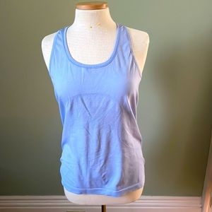 Lululemon swiftly tank top. Size 10. Pewter blue.
